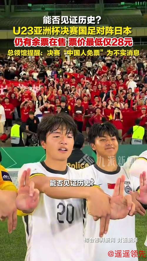 中国驻沙领馆：U23亚洲杯决赛中国护照免门票不实，票价最低28元